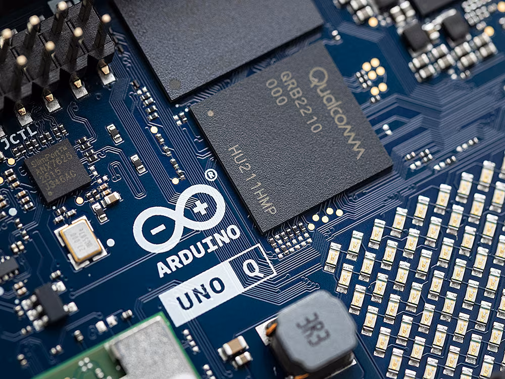 The Qualcomm QRB2210 processor on the UNO Q
