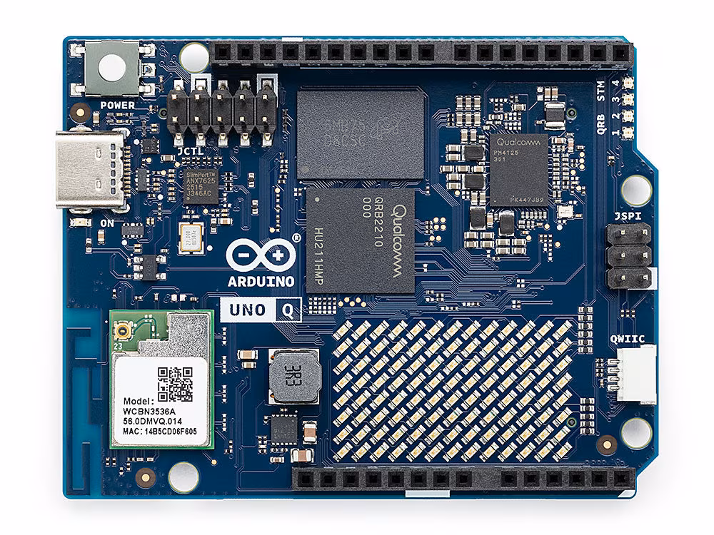 The Arduino UNO Q from above