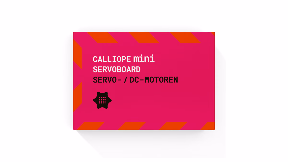The Calliope mini Servoboard box for servo and DC motors
