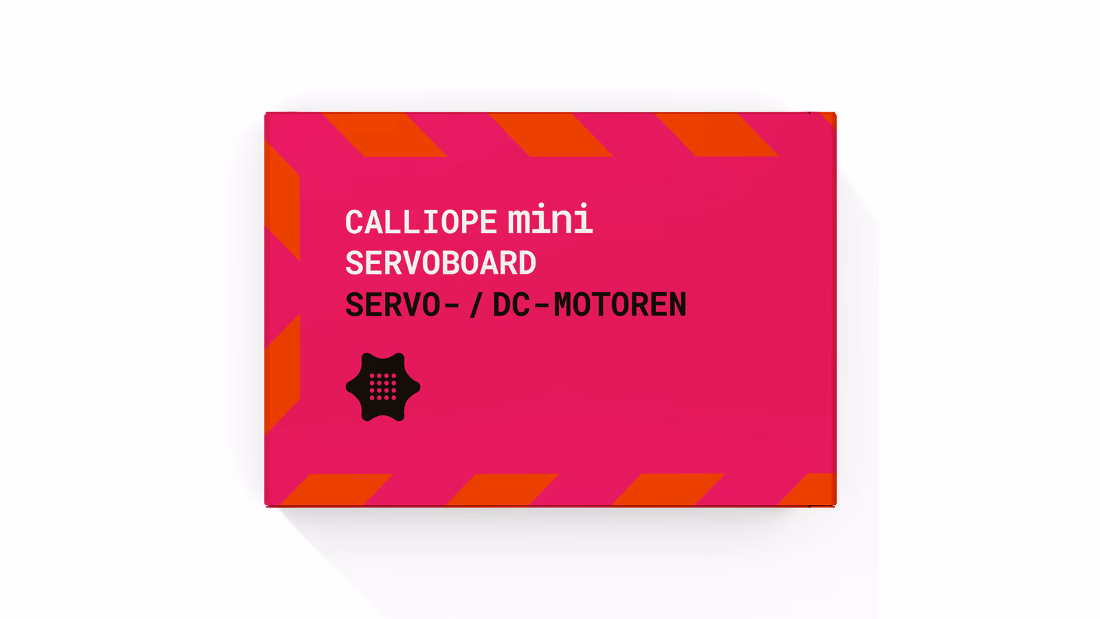 Official product image of the Calliope mini Servoboard Box packaging