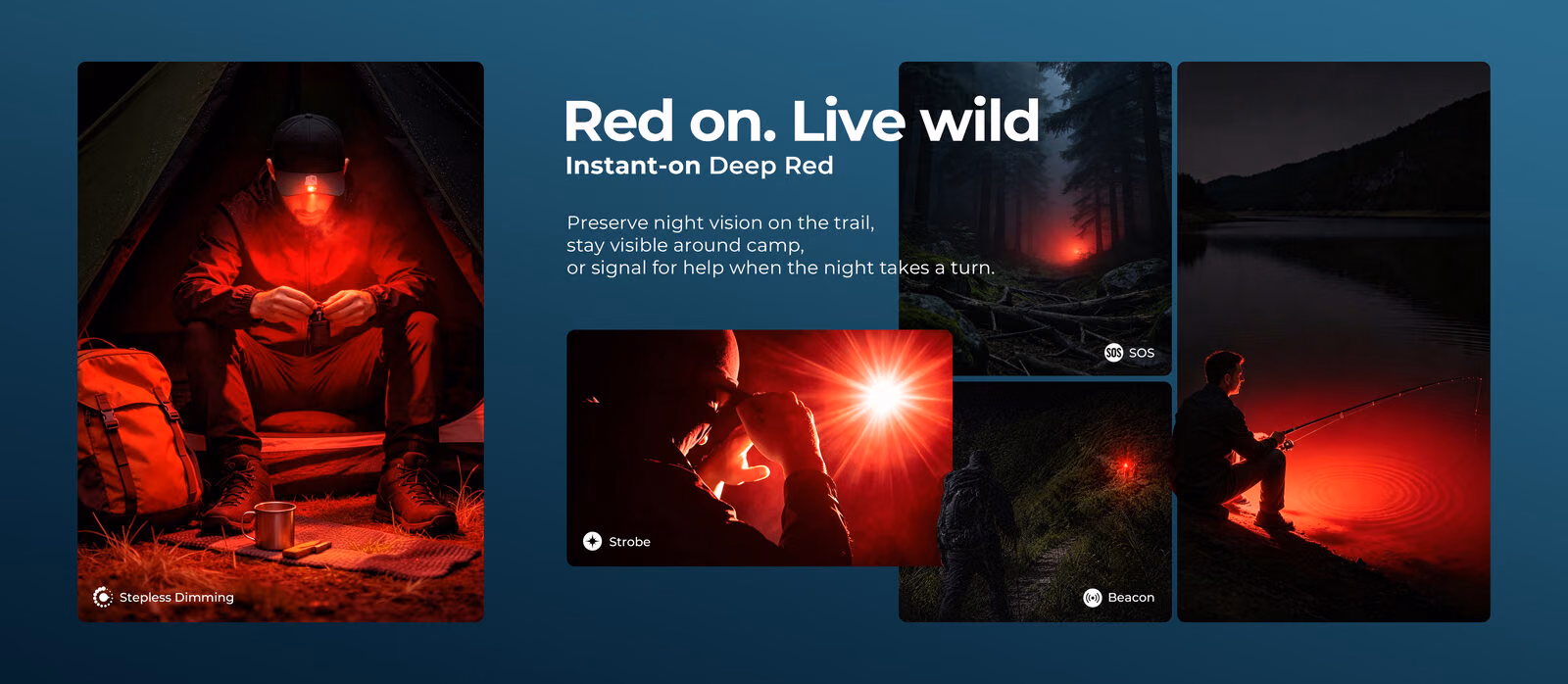 The HD02 Mini red light in use