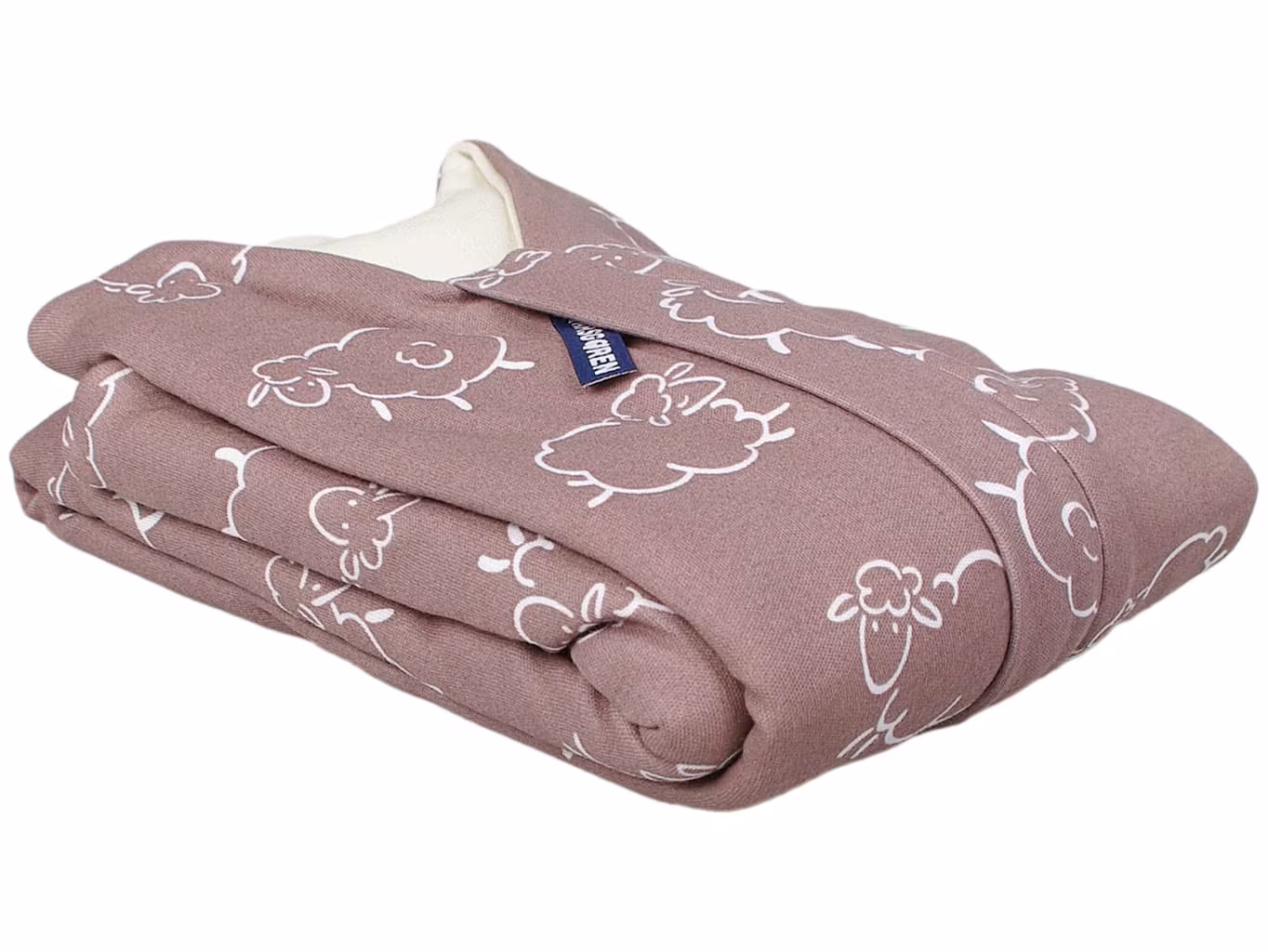 The sleeping bag folded