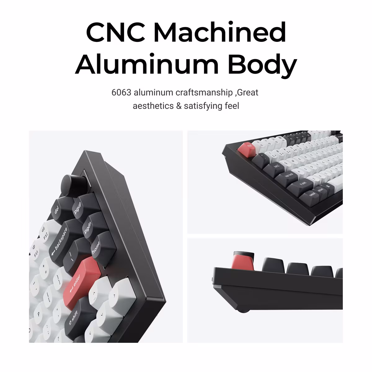 The CNC machined aluminium body
