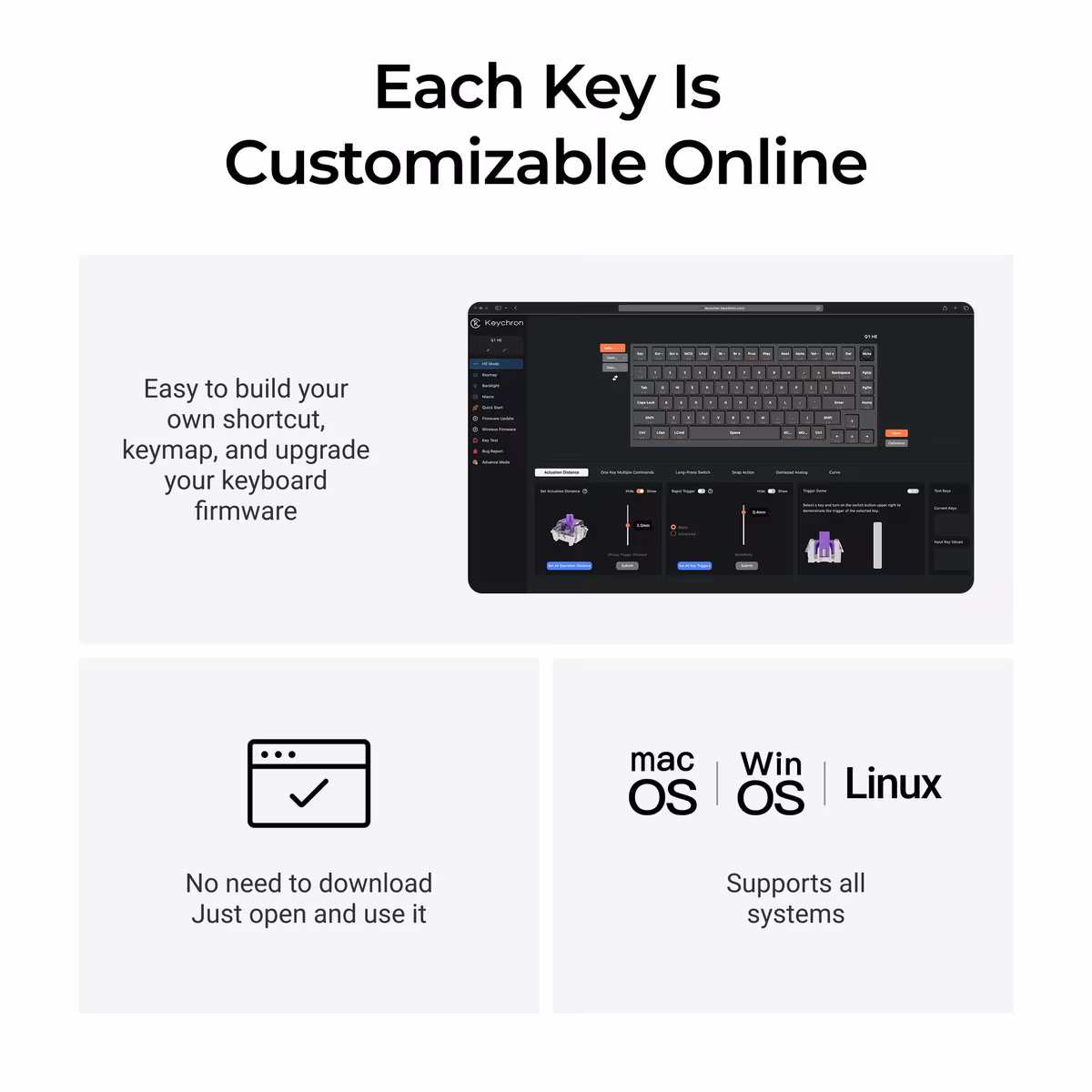Per key customisation in Keychron Launcher