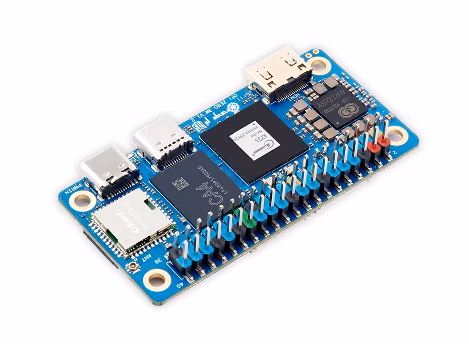 The Orange Pi Zero 3W from an angle