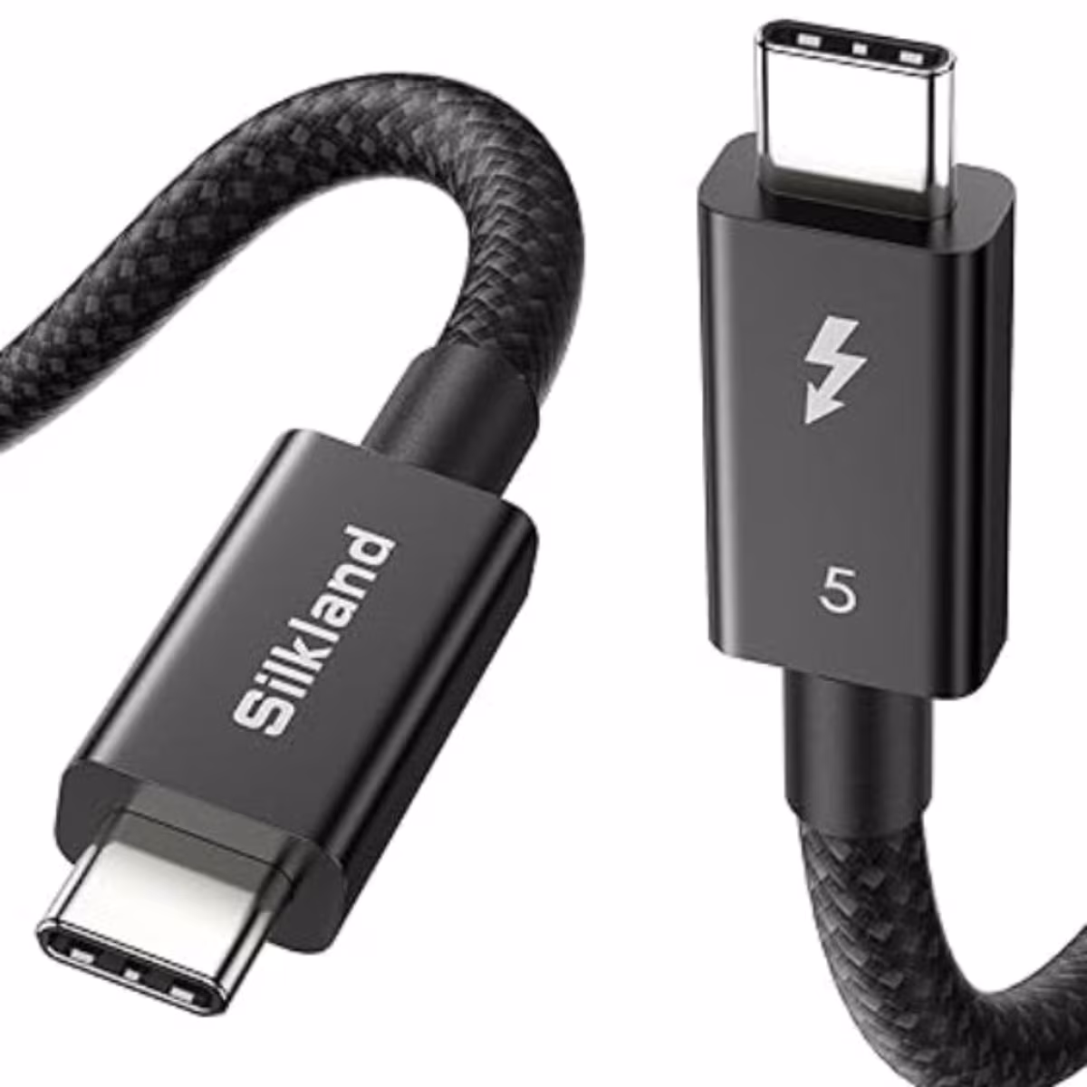 The USB-C plugs of the Silkland 1.5 m passive Thunderbolt 5 cable